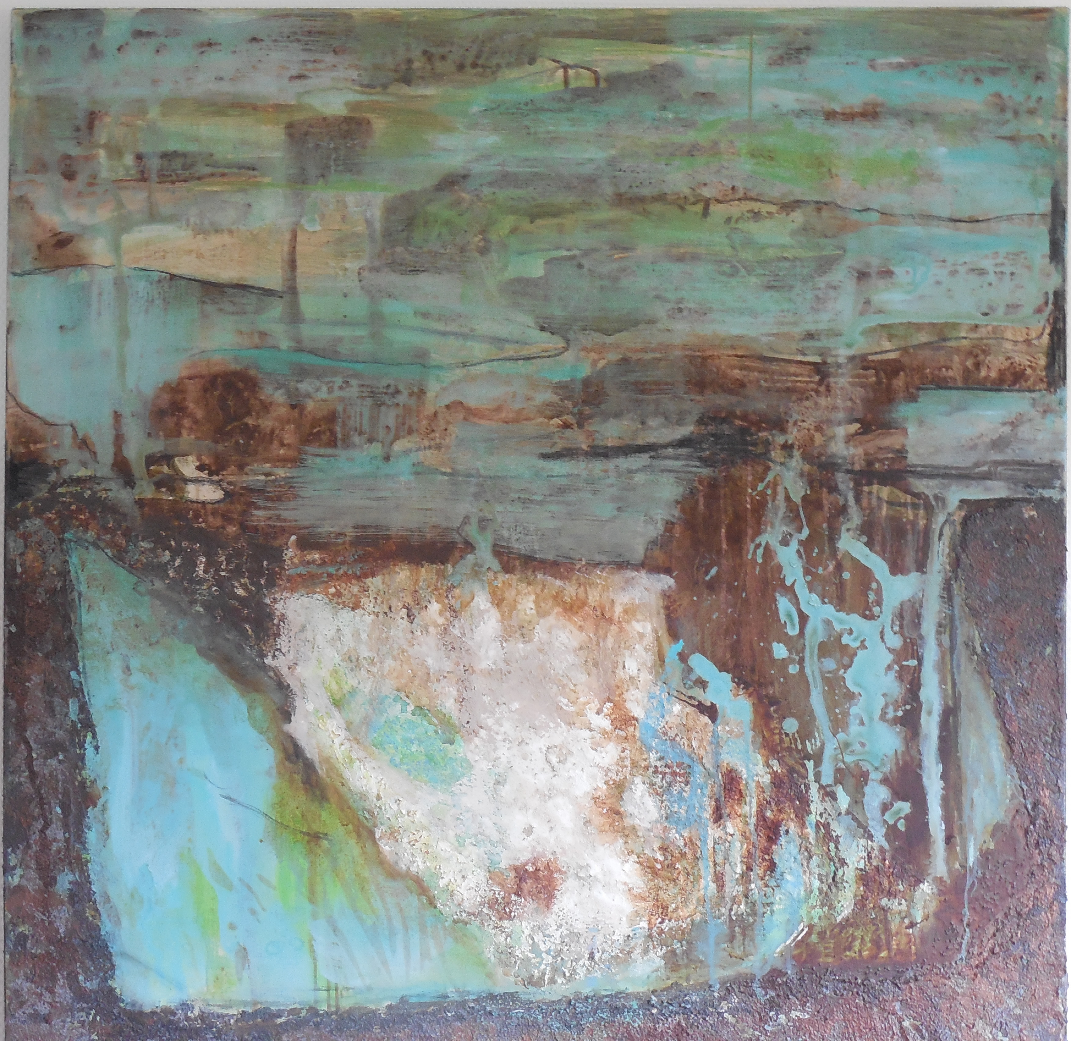 Land in nevel - door Henriette van der Grinten
